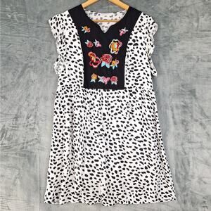Womens Dress Large Boho Babydoll Floral Embroidered Mini Animal Sundress Flowy‎